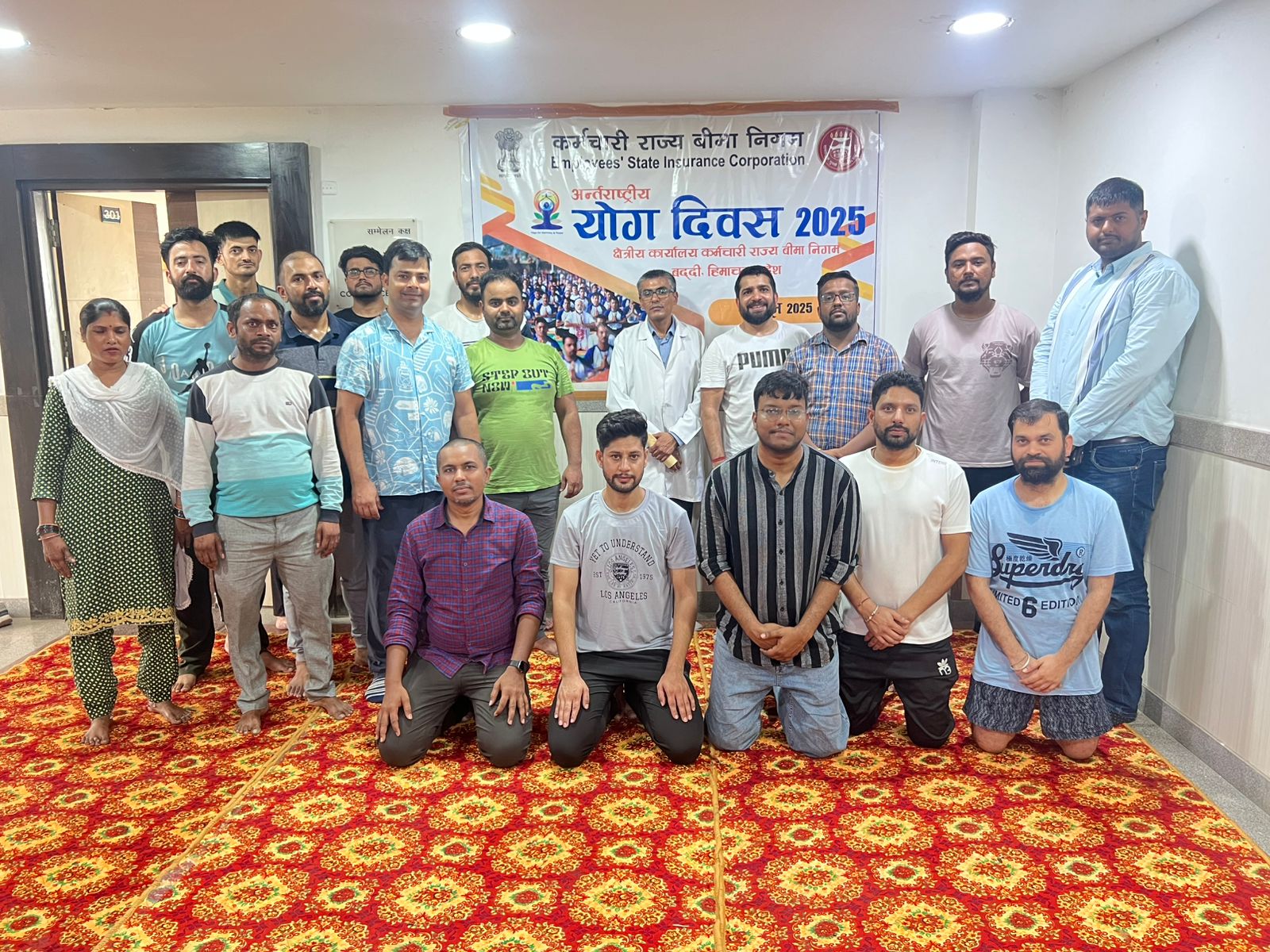 दिनांक 21-06-2025 को क्षेत्रीय कार्यालय बद्दी में अंतरराष्ट्रीय योग दिवस 2025 मनाया गया ।